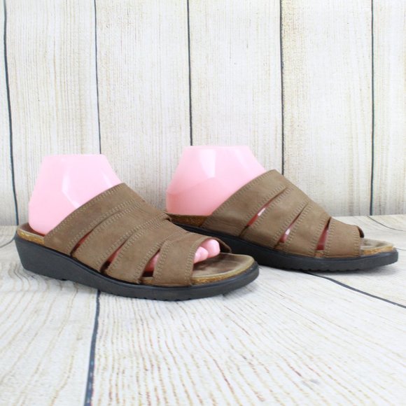SALE! STEGMANN Cork Sole Slide Sandals Size 10 - Picture 2 of 9